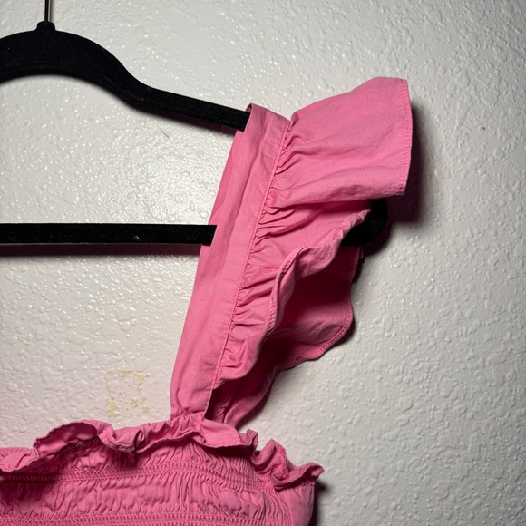 Altar’d State Sz S Smocked Ruffle tie back Crop top Cottage Coquette - Picture 3 of 8